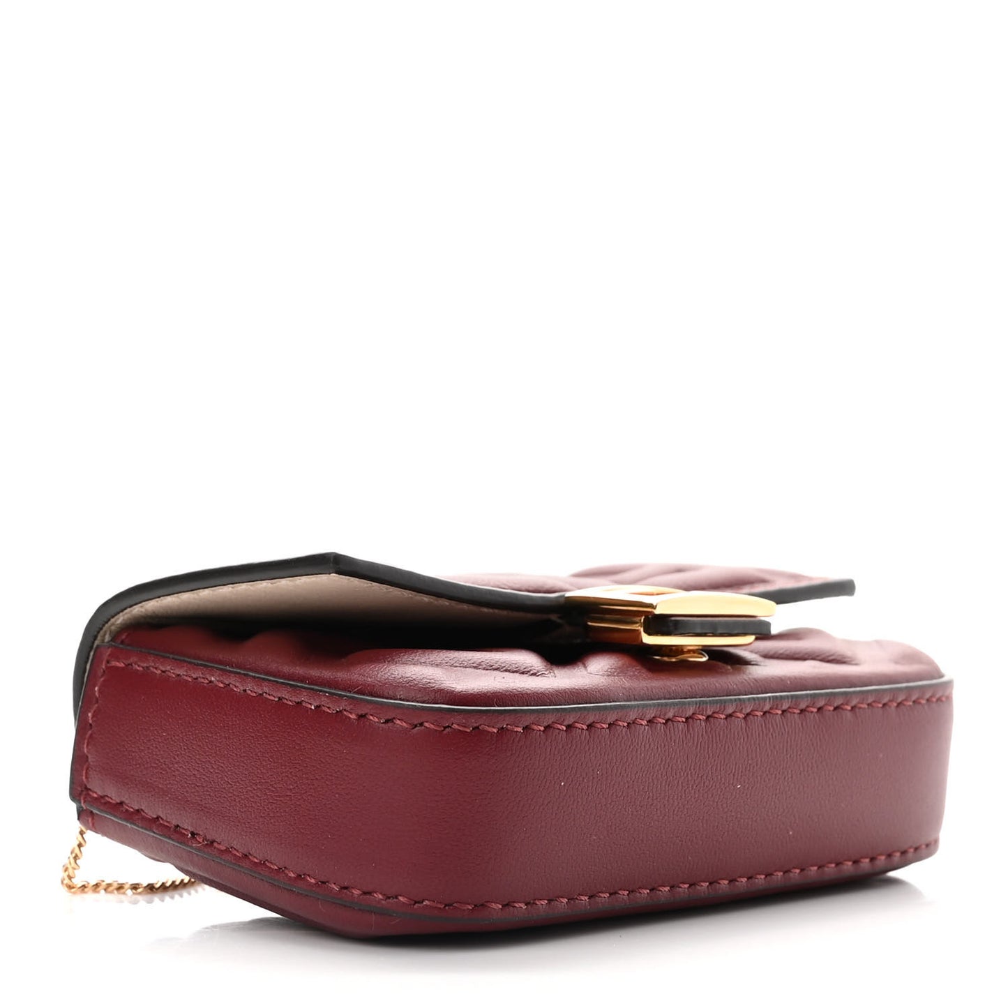 Nappa Matisse FF Embossed Nano Baguette Charm Barolo