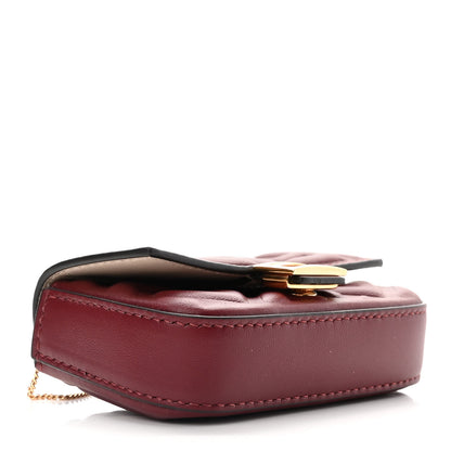 Fendi Nappa Matisse FF Embossed Nano Baguette Charm Barolo 4 of 11