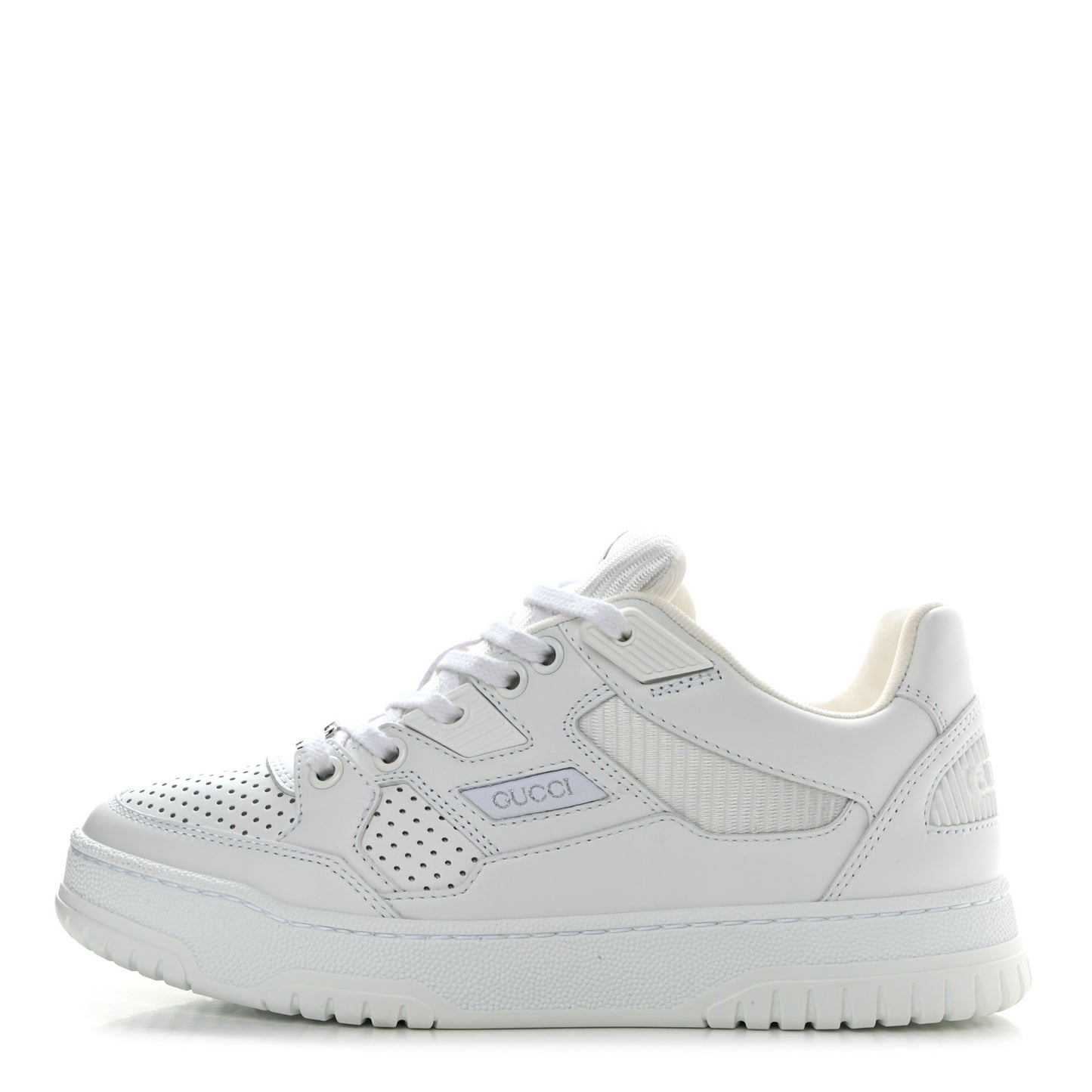 Calfskin Perforated Sneakers 35.5 Great White