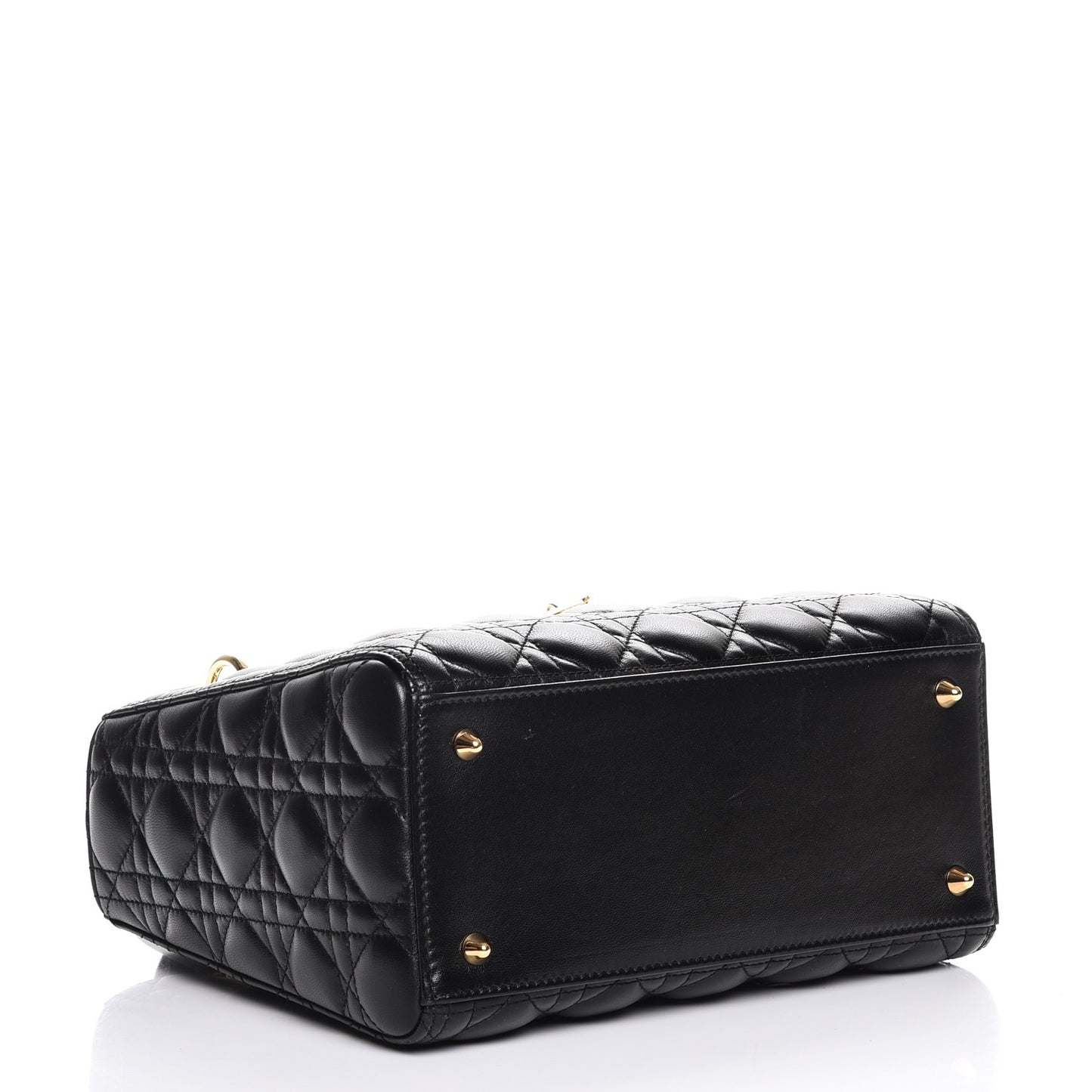 Lambskin Cannage Medium Lady Dior Black
