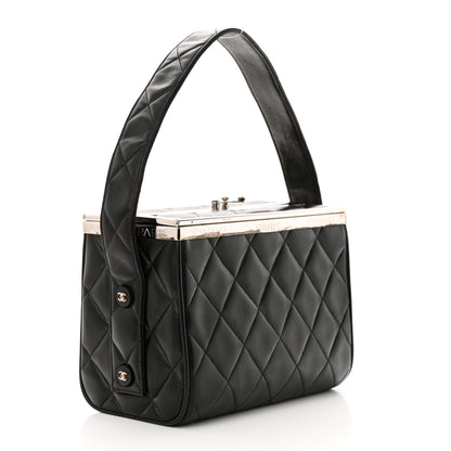 Chanel Lambskin Quilted Box Bag Black 3 of 12