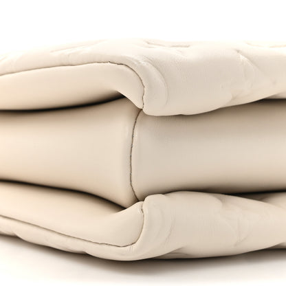Louis Vuitton Lambskin Embossed Monogram Coussin PM Beige Cream 10 of 11