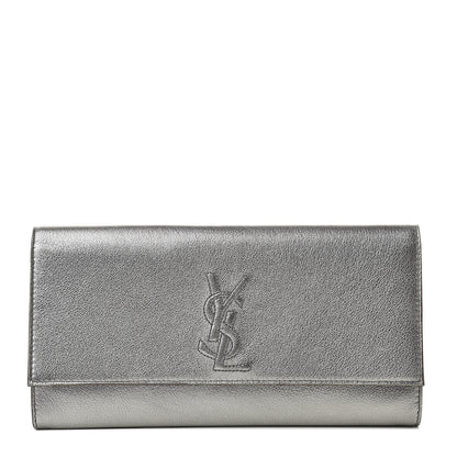 Saint Laurent Metallic Calfskin Small Belle De Jour Clutch Silver 1 of 12