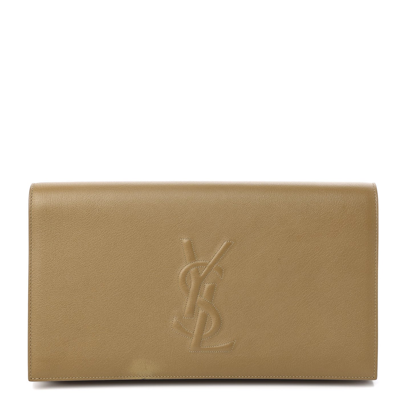 Calfskin Monogram Large Belle De Jour Clutch Beige
