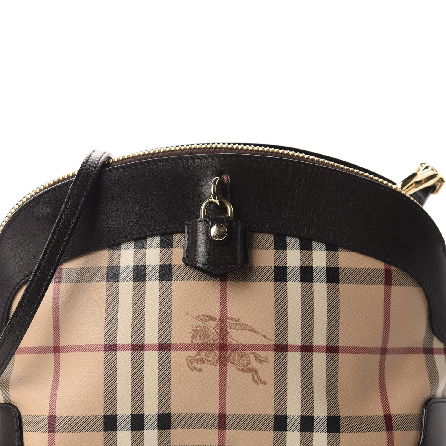 Burberry Haymarket Check Small Primrose Crossbody Bag Chocolate 12 of 12