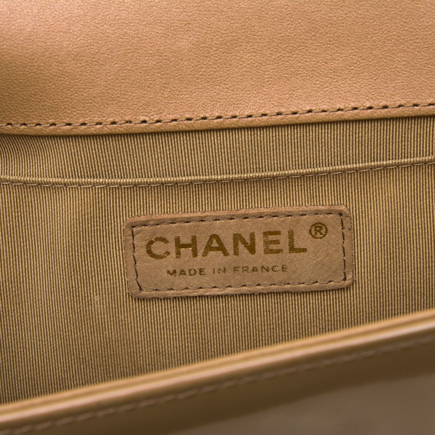Chanel Iridescent Patent Quilted Medium Boy Flap Beige 6 of 7