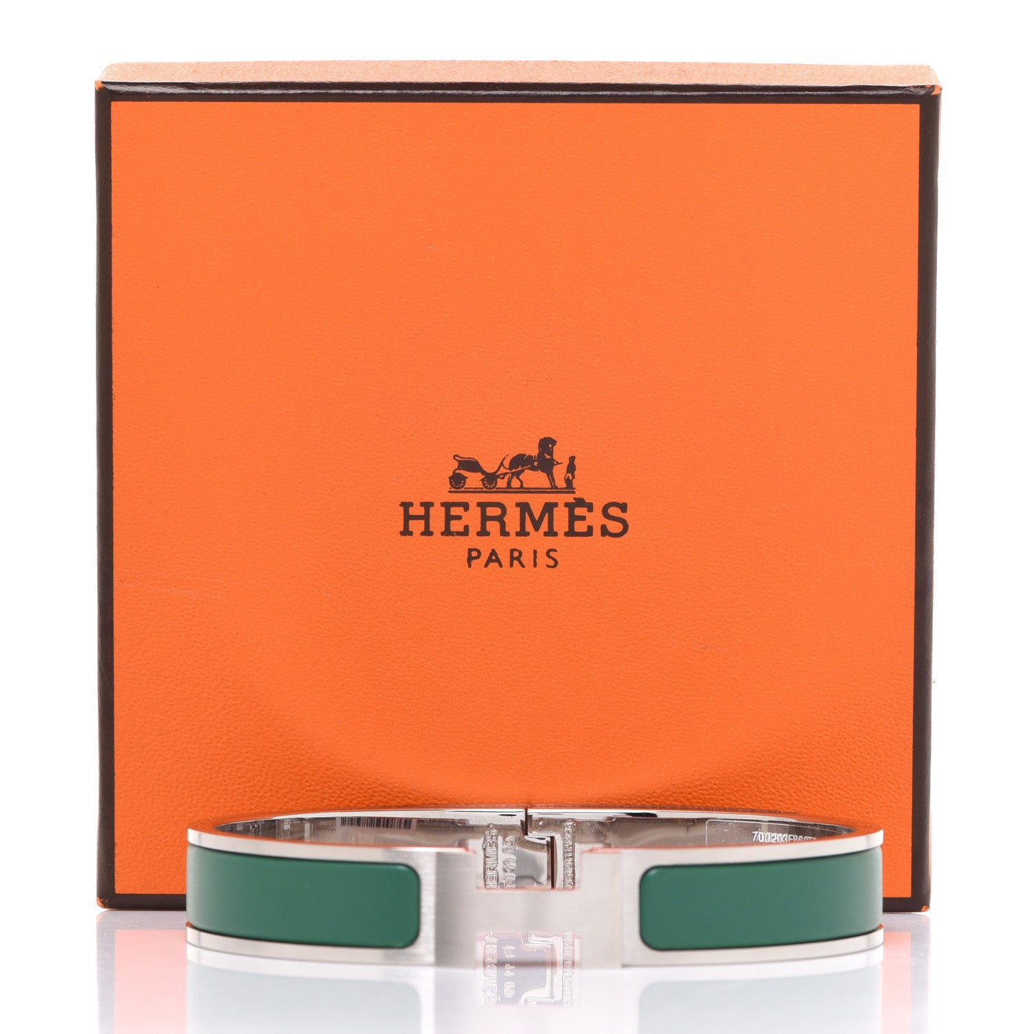 Hermes Narrow Enamel Clic Clac HH Bracelet T6 Menthe 6 of 6