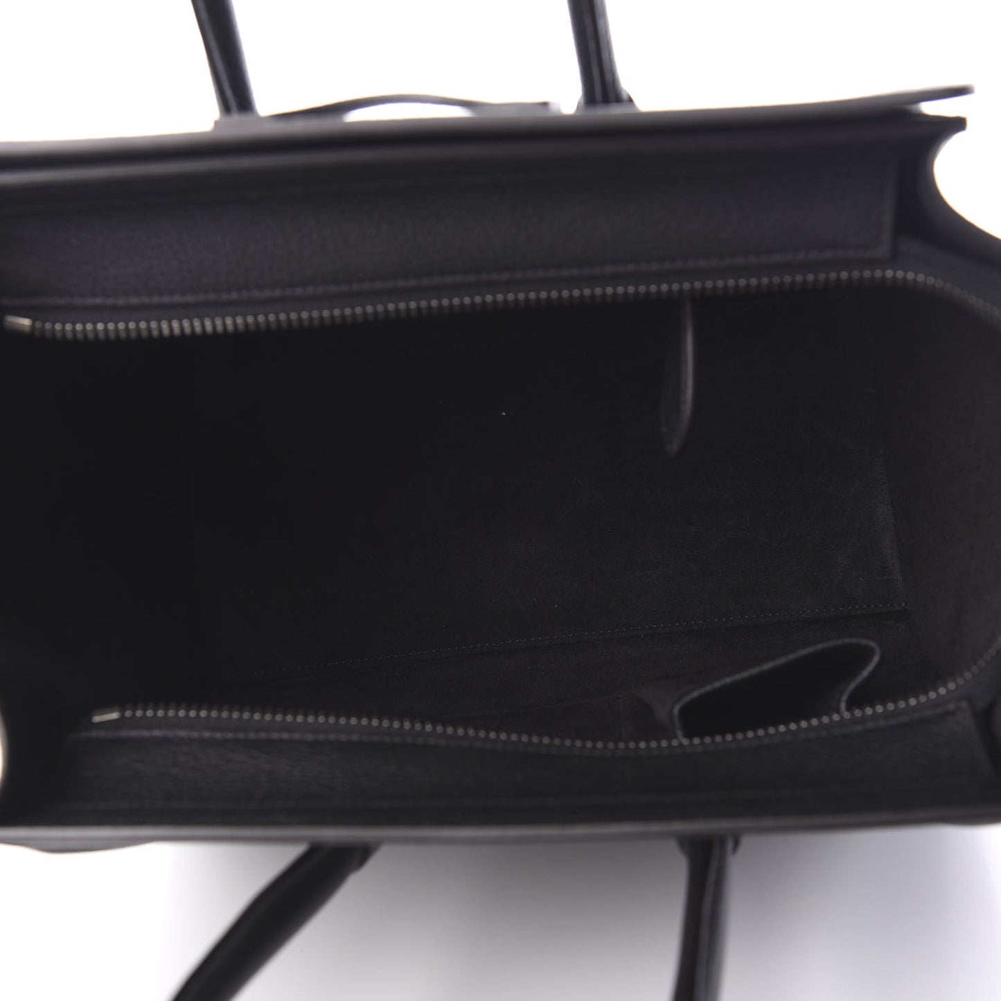 Drummed Calfskin Micro Luggage Black