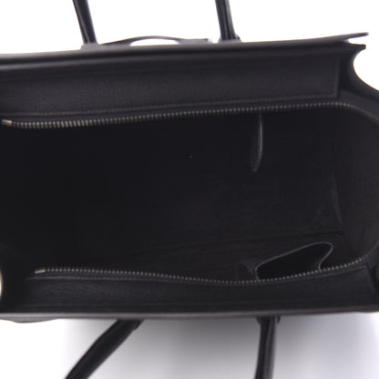 Celine Drummed Calfskin Micro Luggage Black 4 of 8