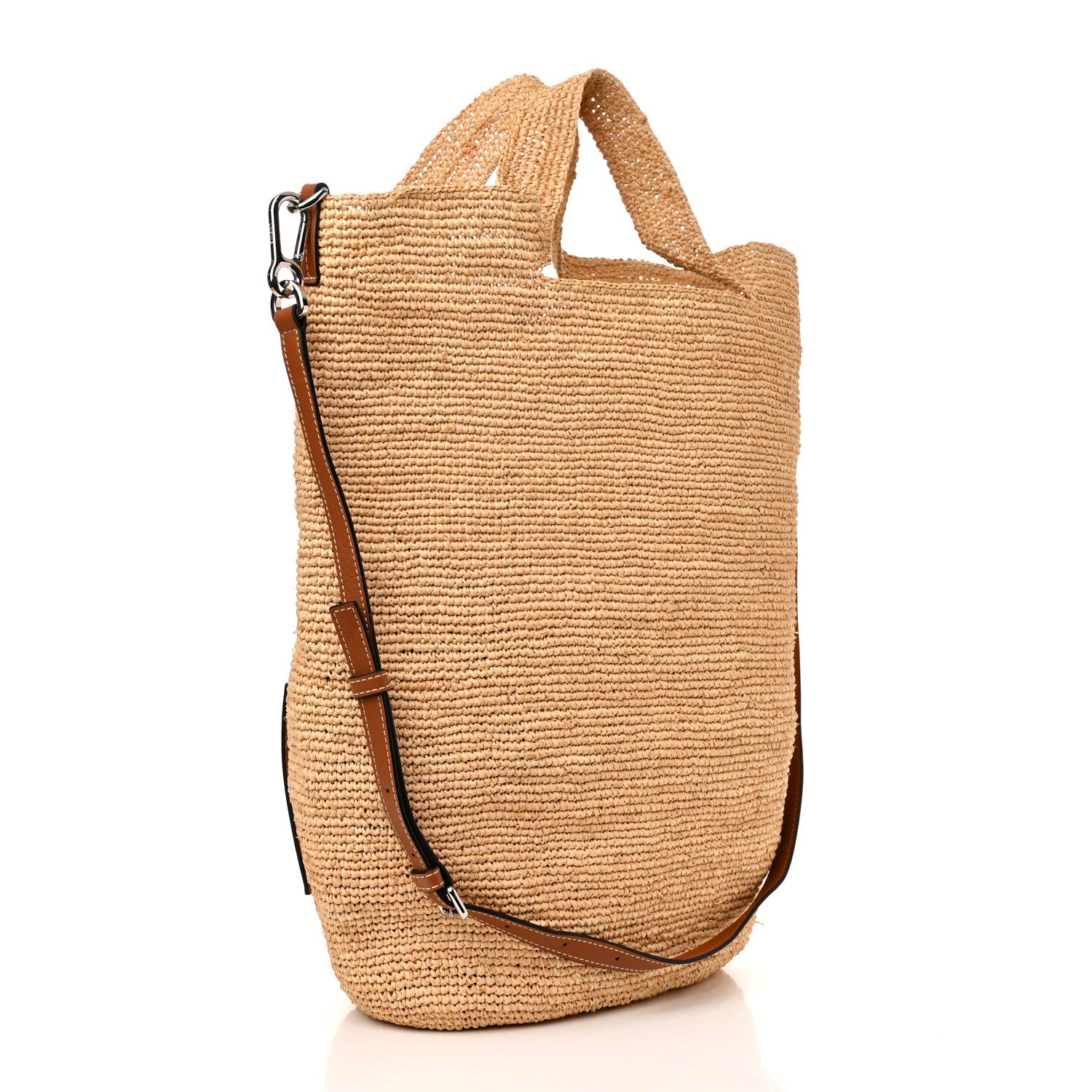 Loewe Raffia Paula's Ibiza Slit Tote Bag Natural Tan 3 of 10