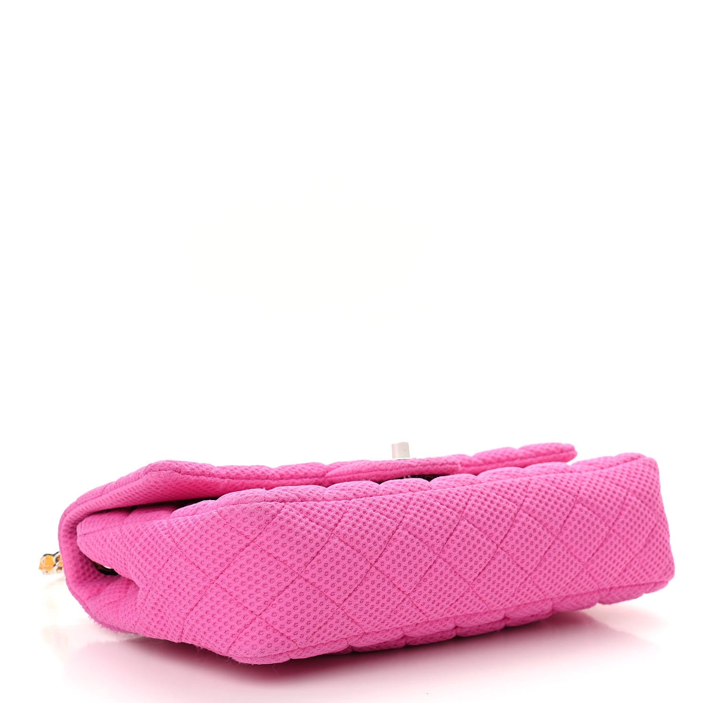 Neoprene Quilted Medium Single Flap Pink