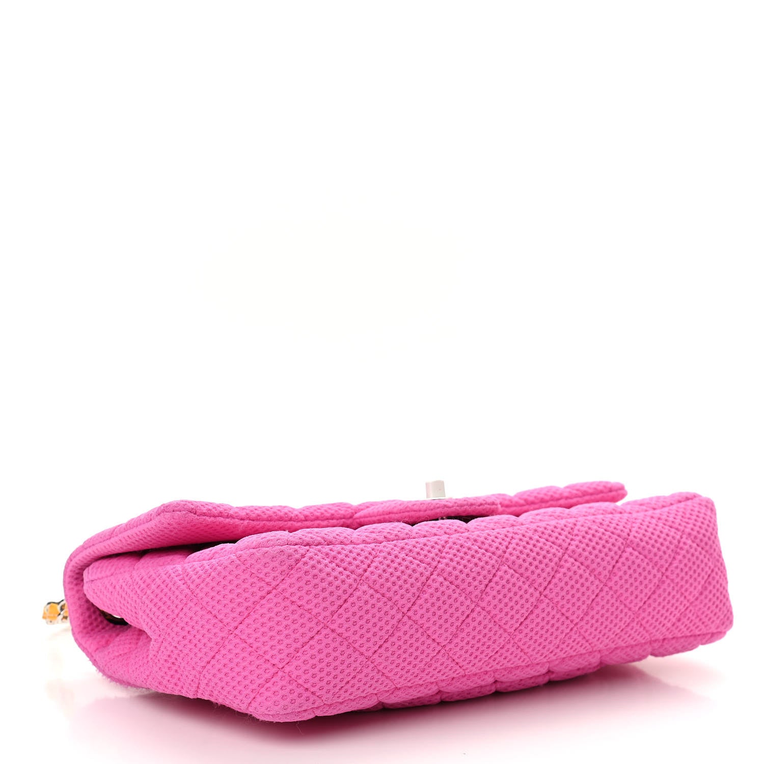 Chanel Neoprene Quilted Medium Single Flap Pink 4 of 10