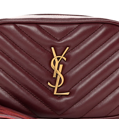 Saint Laurent Calfskin Matelasse Monogram Lou Belt Bag Dark Legion Red 8 of 11
