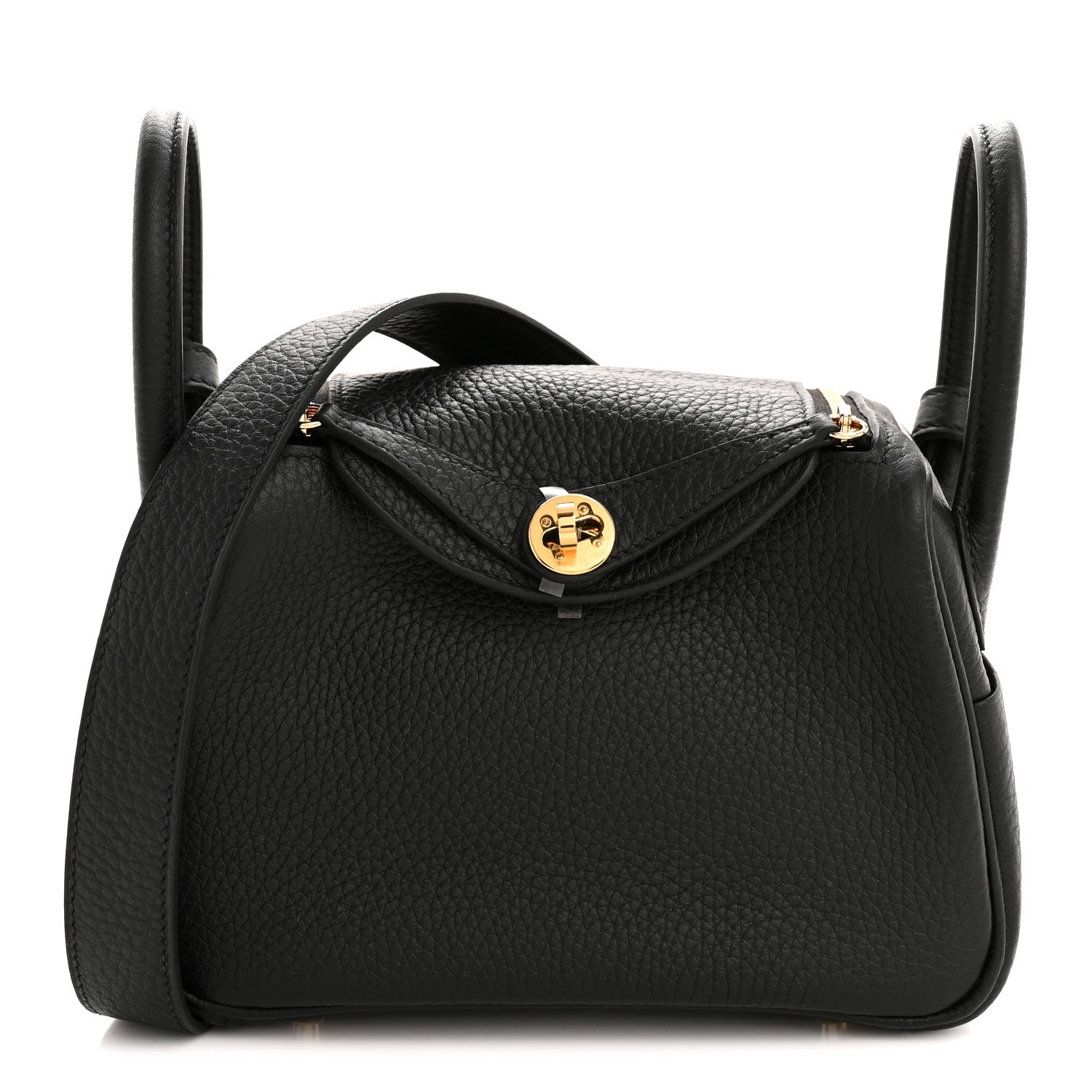 Hermes Taurillon Clemence Mini Lindy 20 Black 1 of 11
