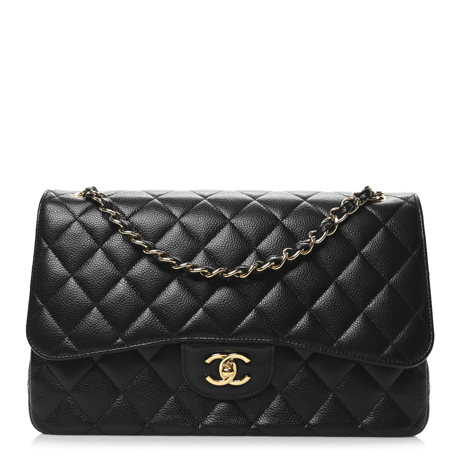 Chanel Caviar Quilted Jumbo Double Flap Black 1 of 10