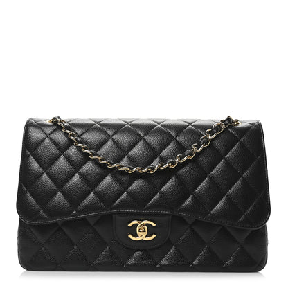Chanel Caviar Quilted Jumbo Double Flap Black 1 of 10