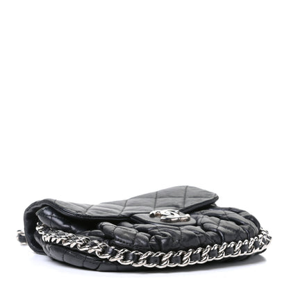 Chanel Washed Lambskin Mini Chain Around Messenger Black 3 of 11
