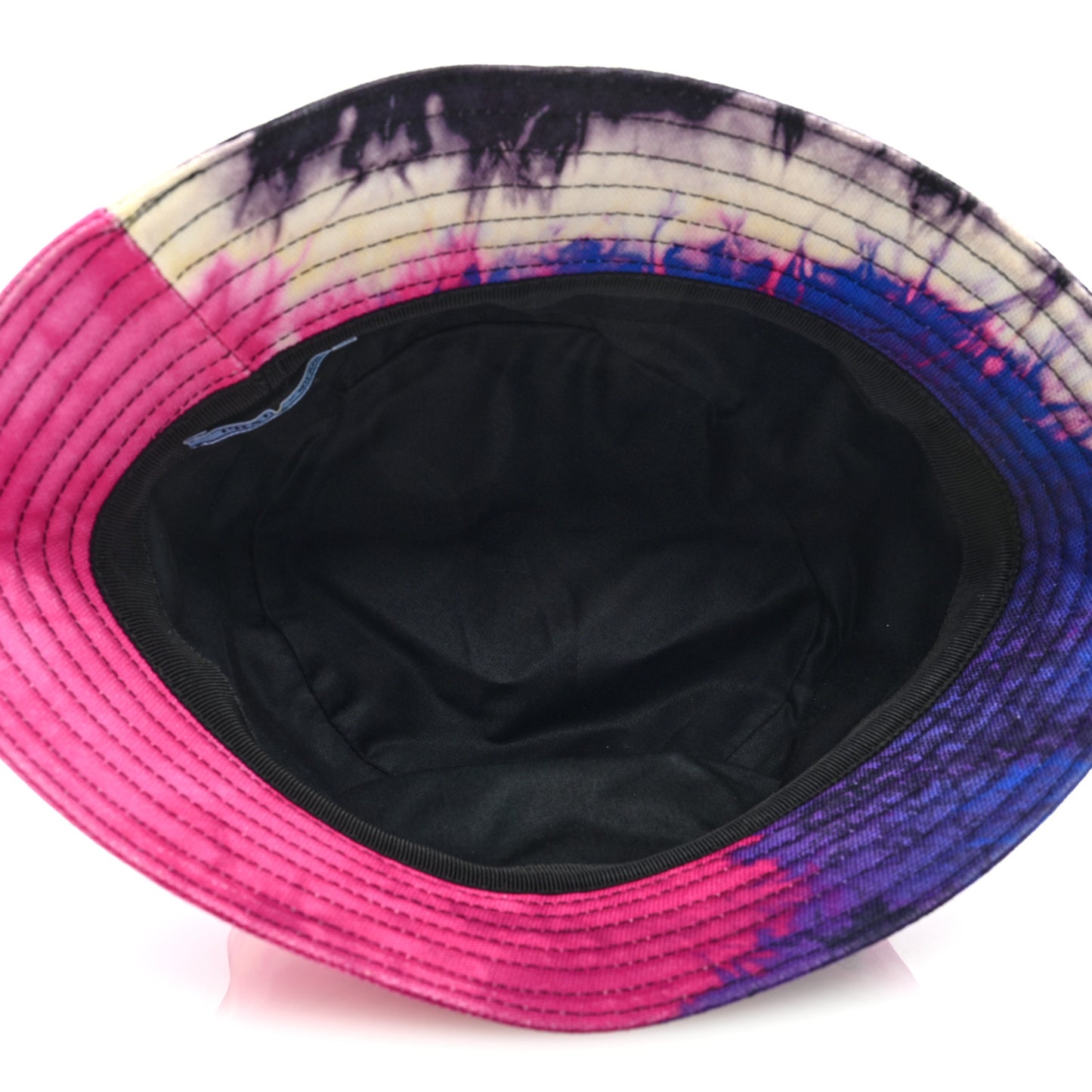 Used Denim Tie Dye Metal Triangle Logo Womens Bucket Hat S