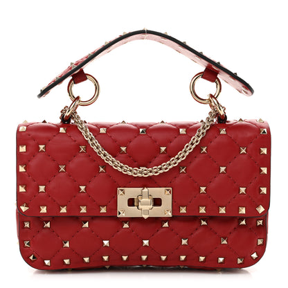 Valentino Garavani Nappa Small Rockstud Spike Shoulder Bag Rosso Valentino 1 of 12