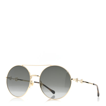 Gucci Round Horsebit Sunglasses GG0878S Gold 1 of 8