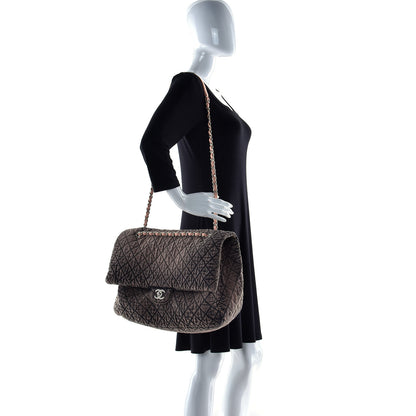 Chanel Denim Quilted Denimpression XXL Flap Rose Clair 2 of 10