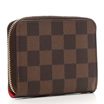Louis Vuitton Damier Ebene 2021 Christmas Animation London Zippy Coin Purse Red 3 of 6