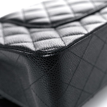 Chanel Caviar Quilted Medium Double Flap Black 10 of 18