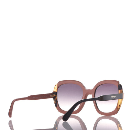 Prada Tortoise Shell Round Sunglasses SPR 16U Black 4 of 7