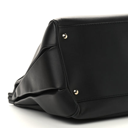 Gucci Calfskin Bold Bamboo Medium Top Handle Bag Black 5 of 10