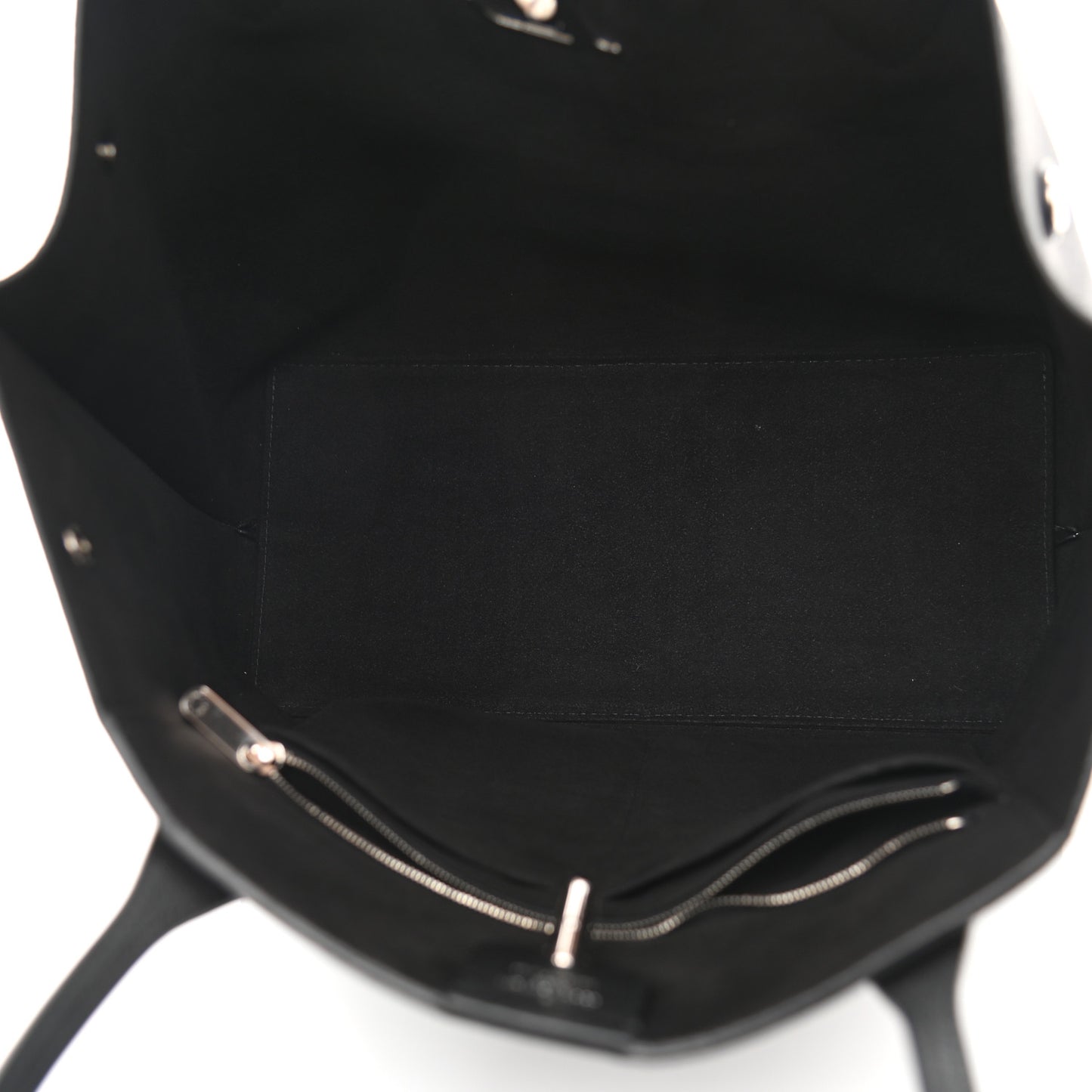 Calfskin Lockme Go Tote Black