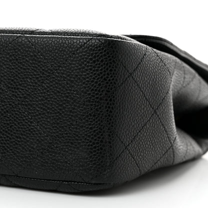 Chanel Caviar Quilted Jumbo Single Flap Black 10 of 13