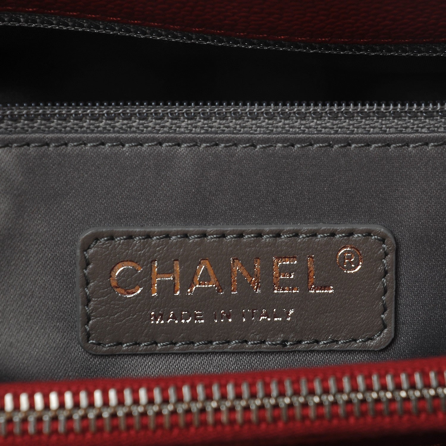 Chanel Caviar Quilted Grand Shopping Tote GST Red 6 of 7