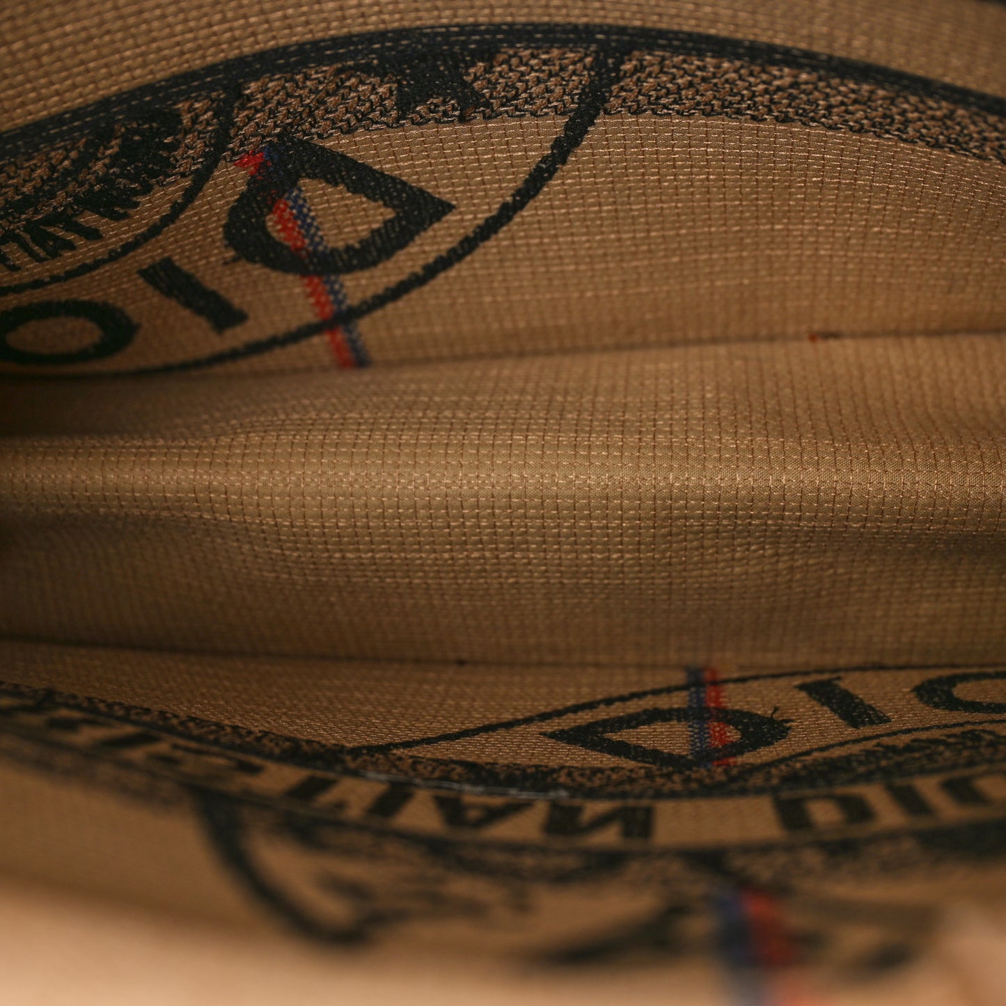 Canvas Jute Embroidered Medium Book Tote Black Beige