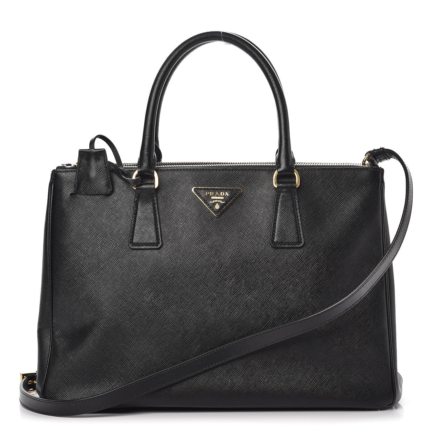 Prada Saffiano Medium Galleria Double Zip Tote Black 1 of 15