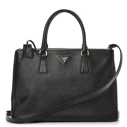 Prada Saffiano Medium Galleria Double Zip Tote Black 1 of 15