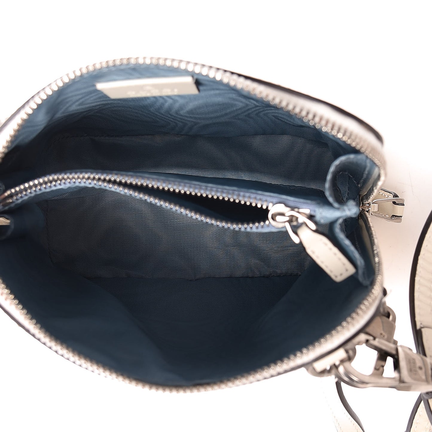 X SEGA Calfskin GUCCY Stars Mini Dome Shoulder Bag Mystic White Gold
