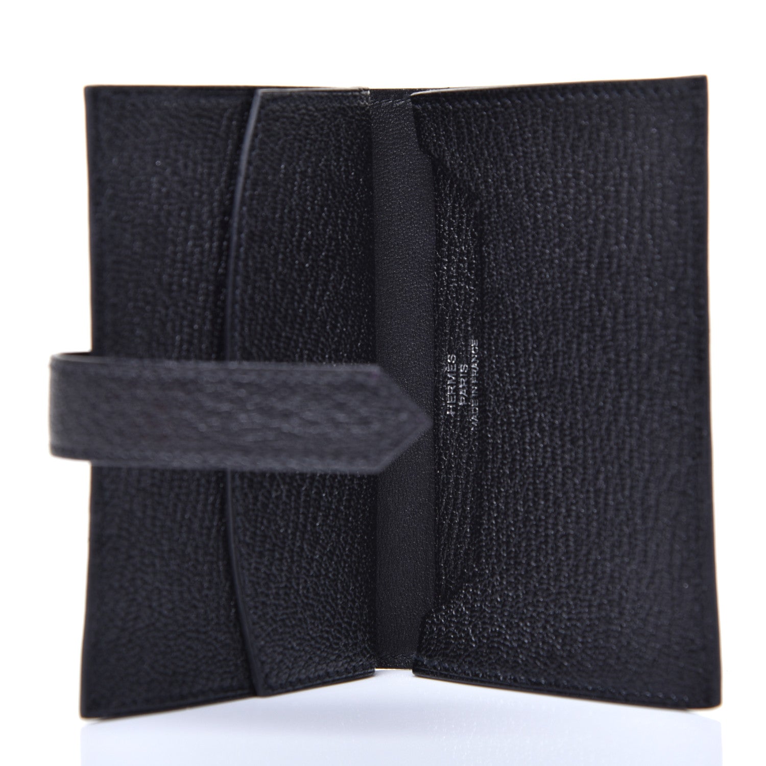 Hermes Chevre Mysore Mini Bearn Wallet Black 5 of 8
