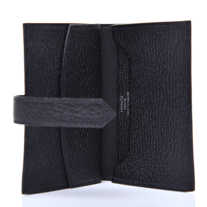 Hermes Chevre Mysore Mini Bearn Wallet Black 5 of 8