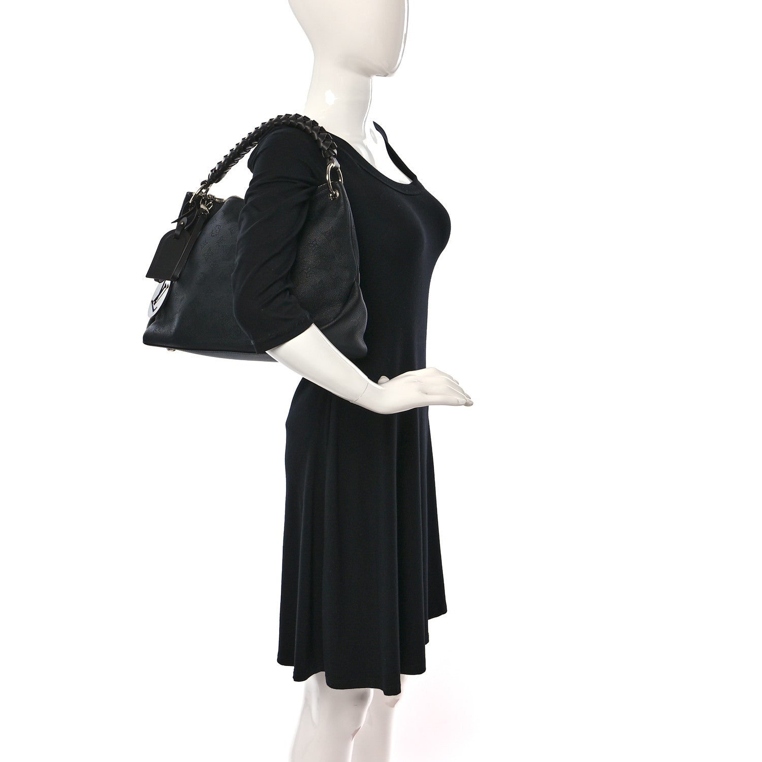 Louis Vuitton Mahina Beaubourg Hobo MM Black 2 of 8