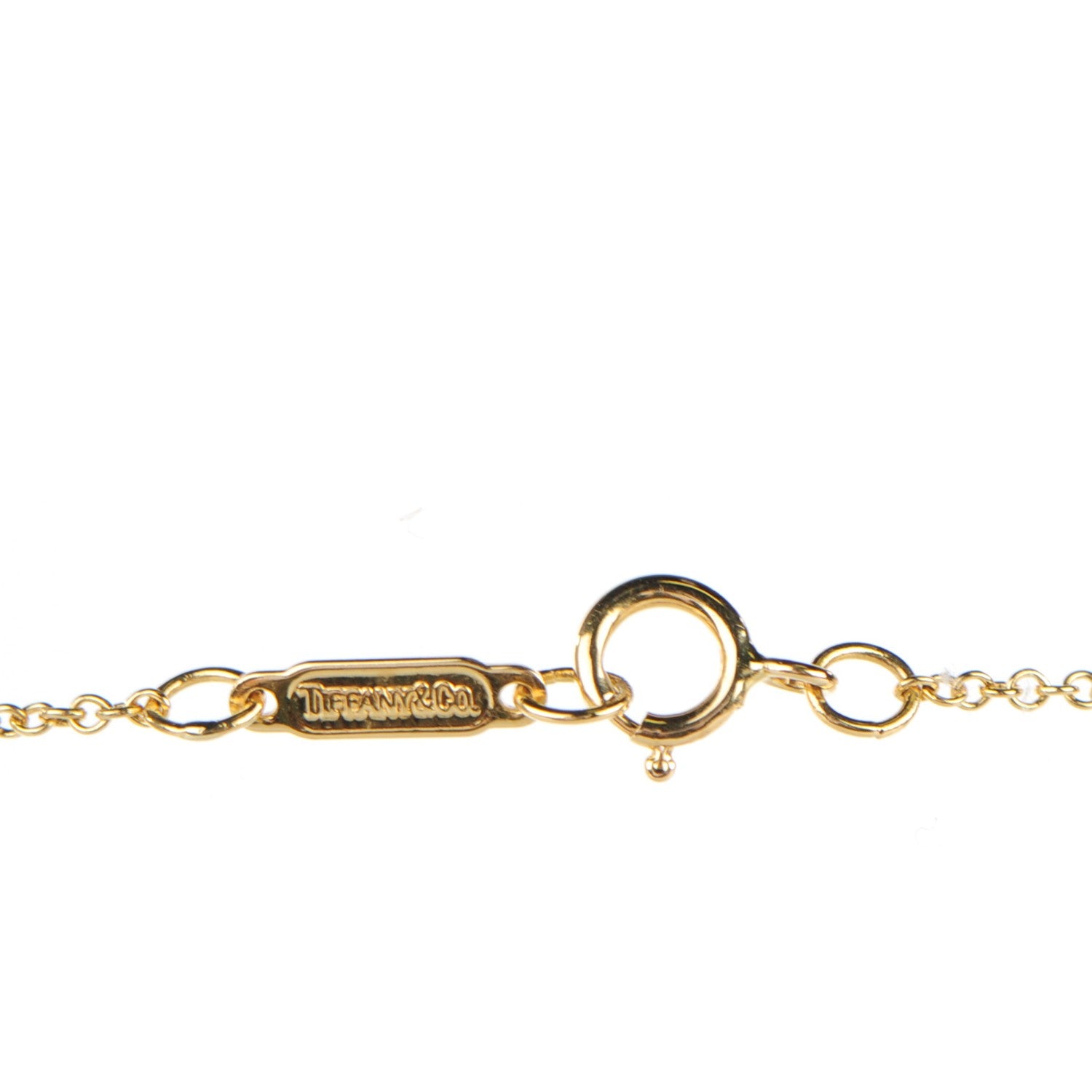 Tiffany 18K Yellow Gold Diamond Small Cross Pendant Necklace 6 of 6