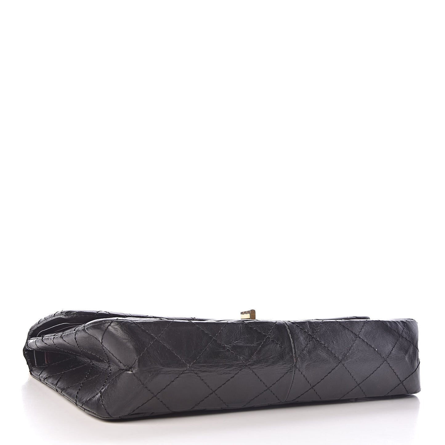 Aged Calfskin Quilted 2.55 Reissue 227 Flap Black