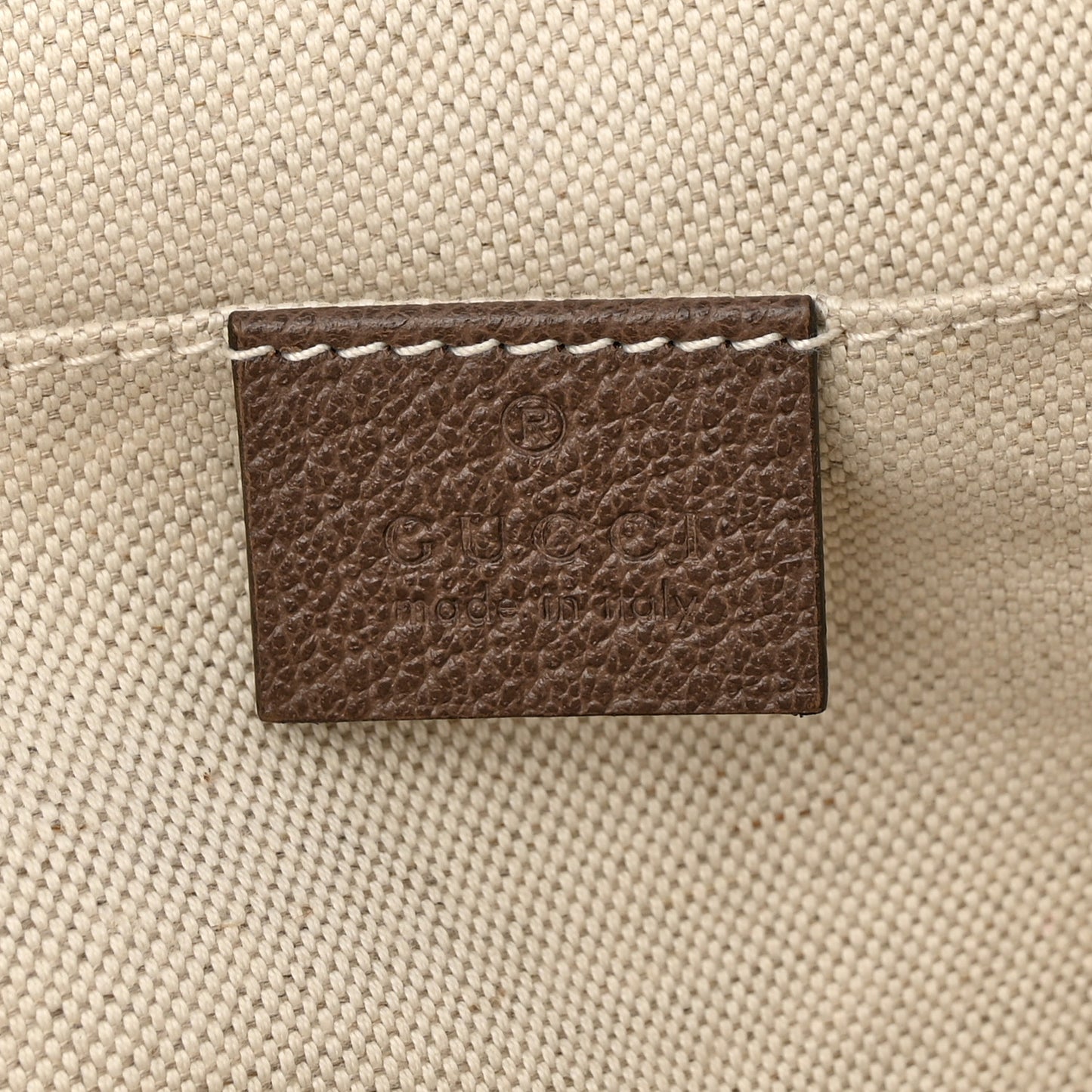 GG Supreme Monogram Textured Calfskin Web Medium Ophidia Briefcase Beige Ebony New Acero