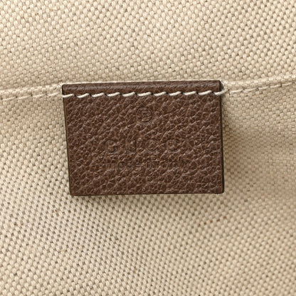 Gucci GG Supreme Monogram Textured Calfskin Web Medium Ophidia Briefcase Beige Ebony New Acero 6 of 10