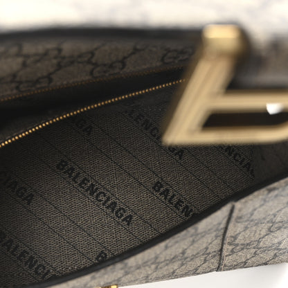 Balenciaga X GUCCI GG Supreme Monogram Small Hourglass Top Handle Bag Beige Ebony 5 of 10