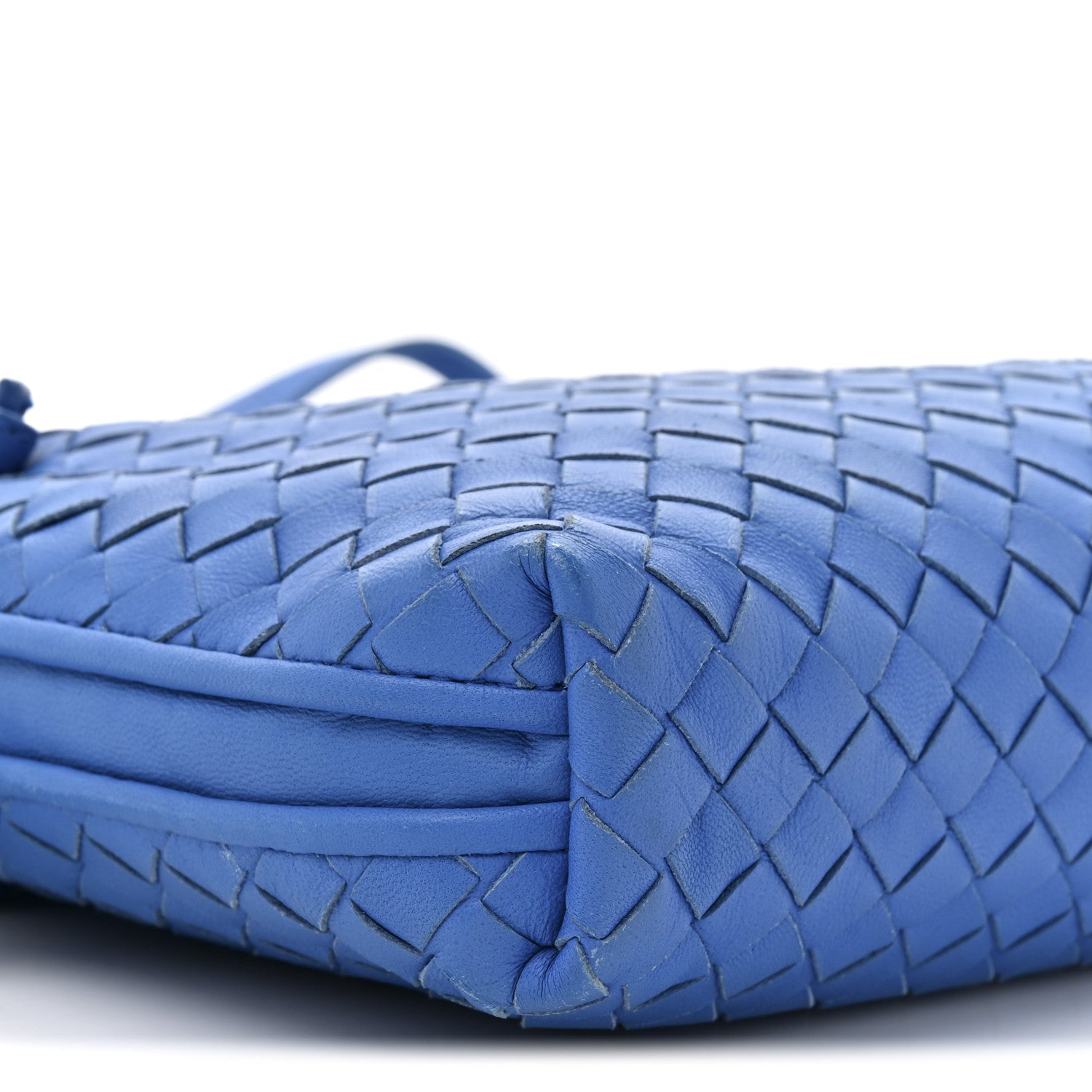 Bottega Veneta Nappa Intrecciato Double Compartment Crossbody Bag Atlantic Blue 10 of 10