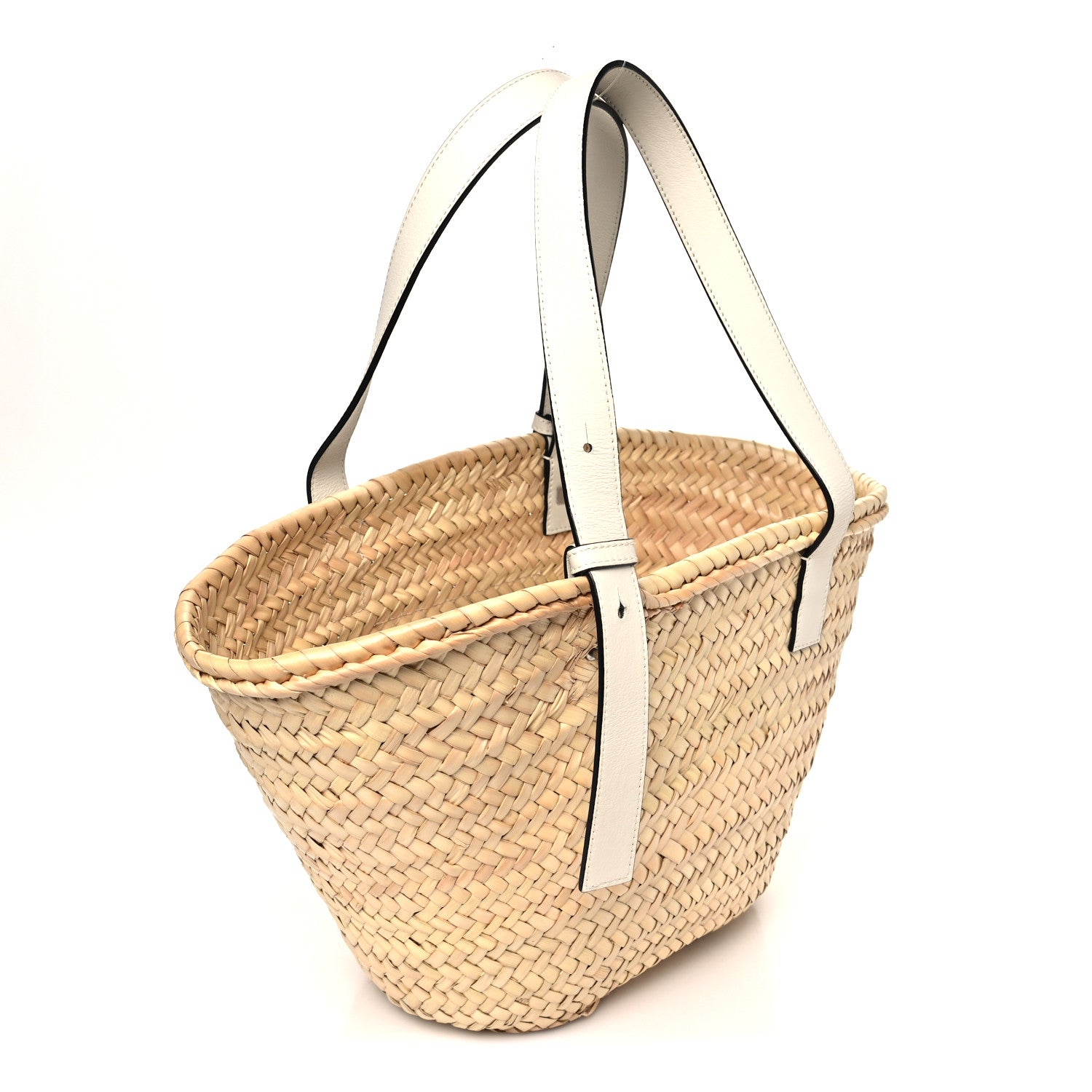 Loewe Raffia Basket Tote Bag Natural White 3 of 8