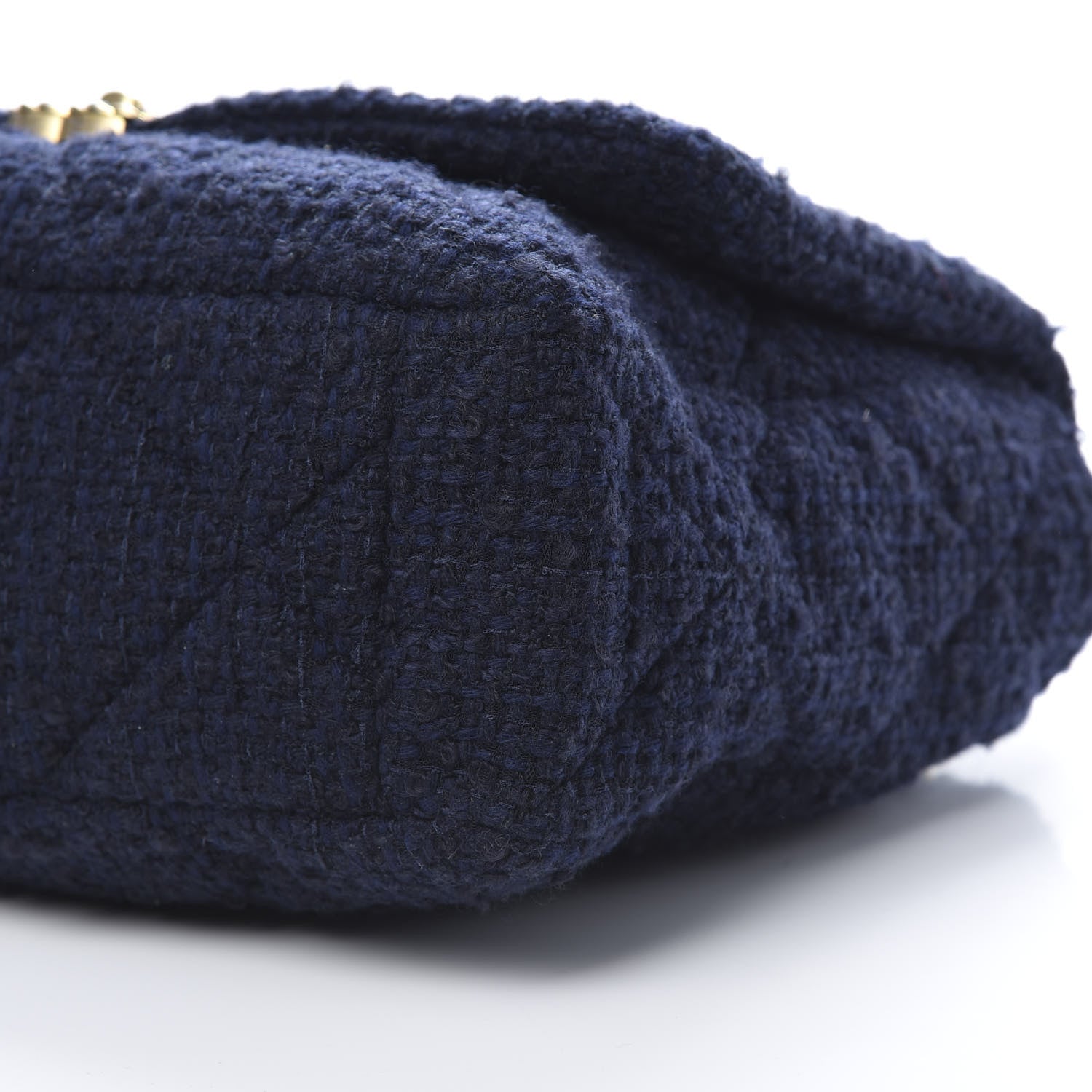 Chanel Tweed Quilted Maxi 19 Flap Navy 10 of 11