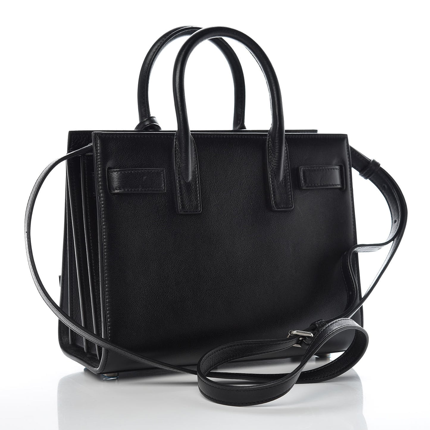Calfskin Crystal Embellished Nano Sac de Jour Black