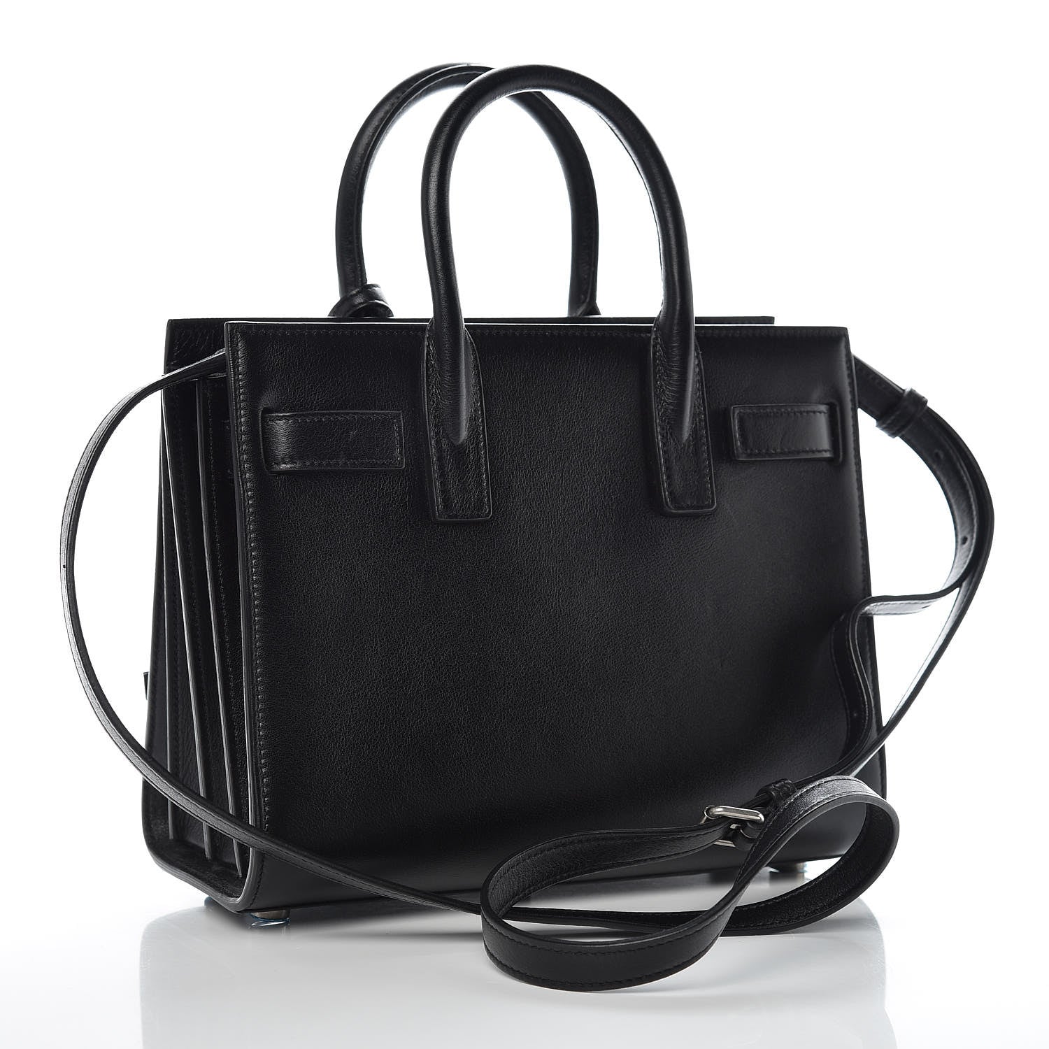 Saint Laurent Calfskin Crystal Embellished Nano Sac de Jour Black 4 of 17