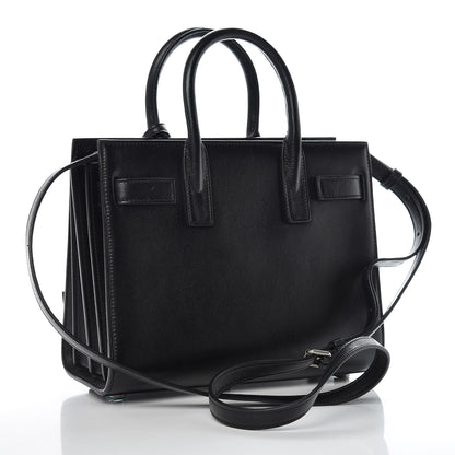 Saint Laurent Calfskin Crystal Embellished Nano Sac de Jour Black 4 of 17